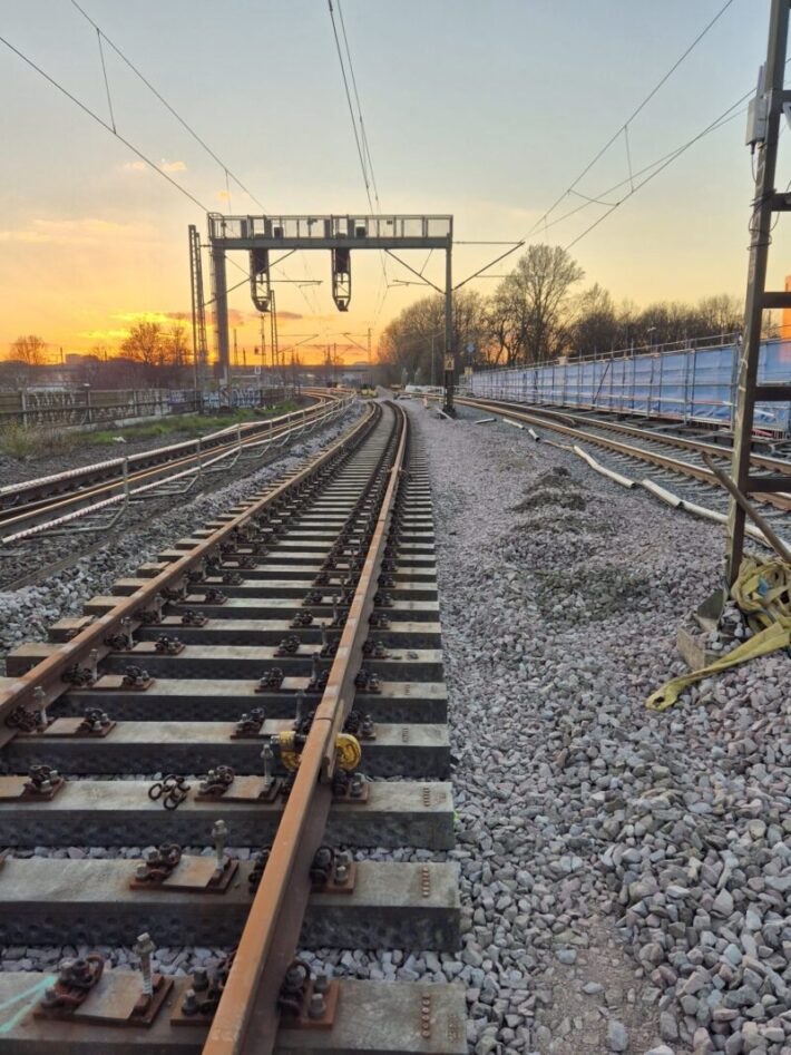 Billhorner Brückenstrasse Gleisbau Baustelle Infrastruktur